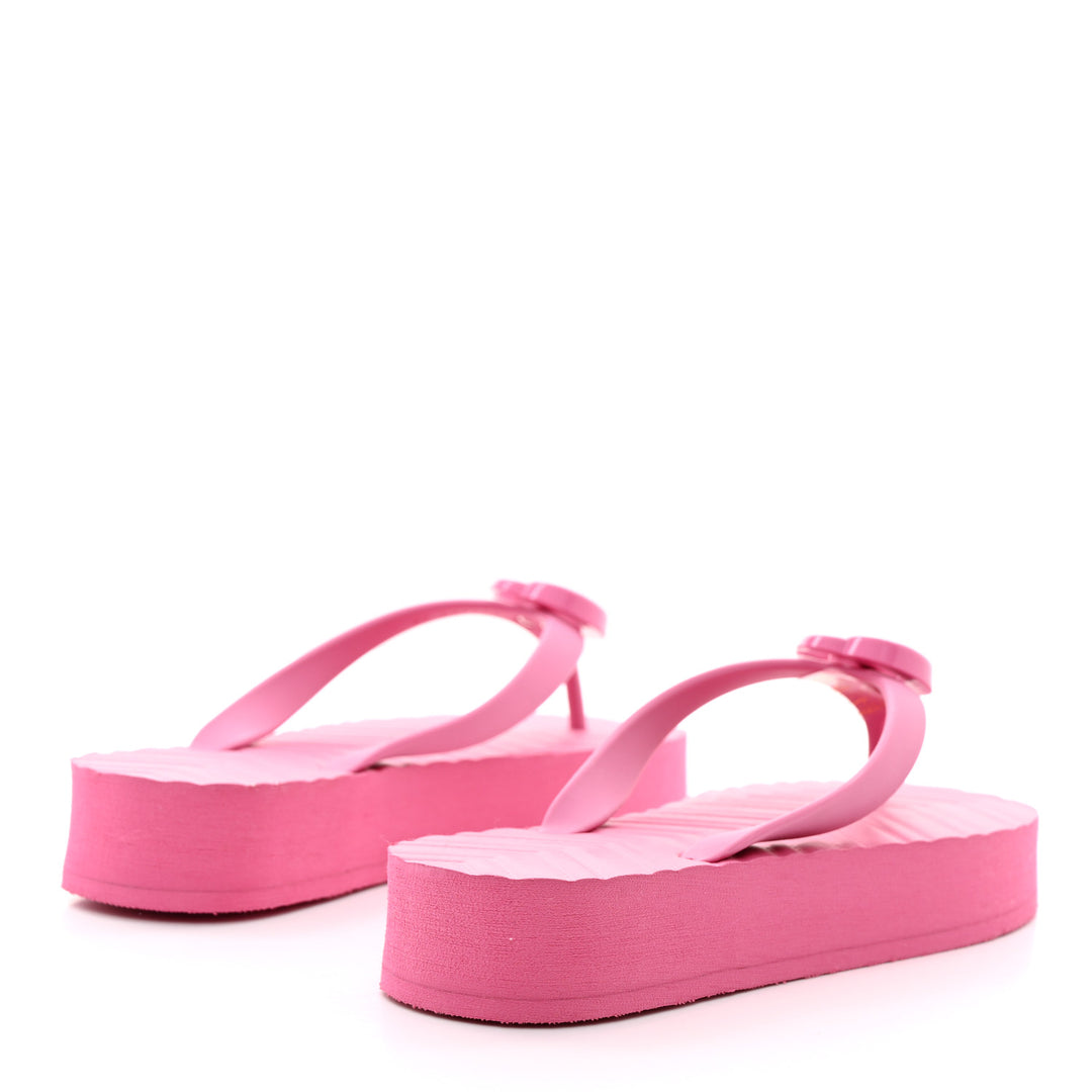 GUCCI CHEVRON GG THONG SLIDE SANDALS