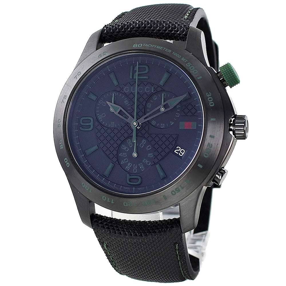 GUCCI G-TIMELESS BLACK CHRONOGRAPH DIAL MEN&