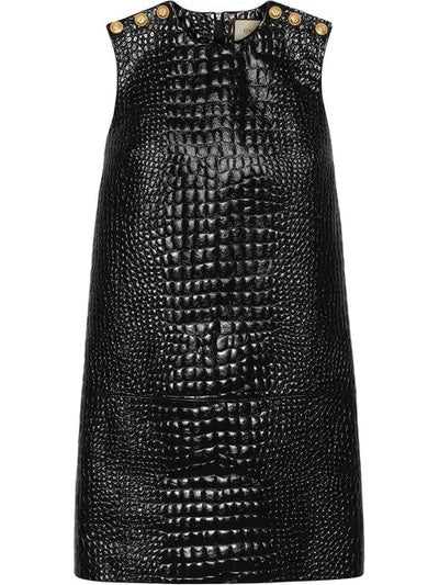 GUCCI CROCODILE PRINT LEATHER DRESS – Caroline's Fashion Luxuries