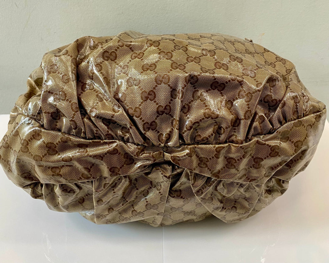 GUCCI CRYSTAL MONOGRAM HYSTERIA HOBO BAG