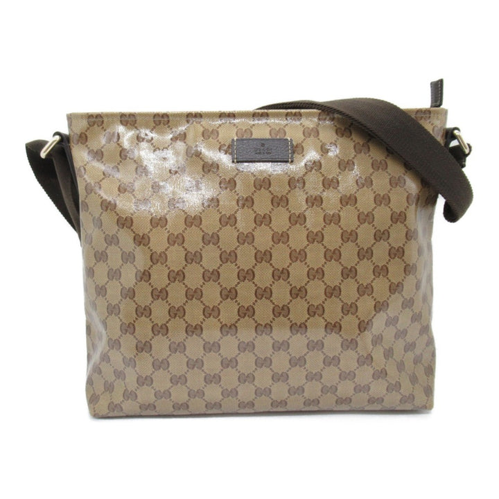 GUCCI CRYSTAL MONOGRAM LARGE FLAT MESSENGER BAG