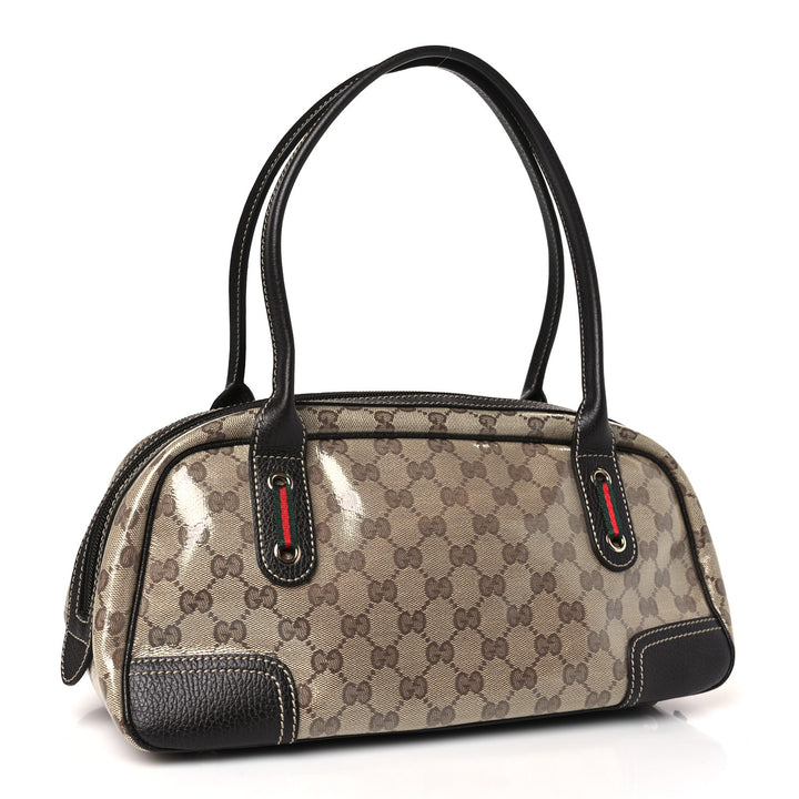GUCCI GG CRYSTAL MONOGRAM WEB PRINCY SHOULDER BAG