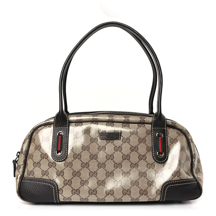 GUCCI GG CRYSTAL MONOGRAM WEB PRINCY SHOULDER BAG – Caroline's