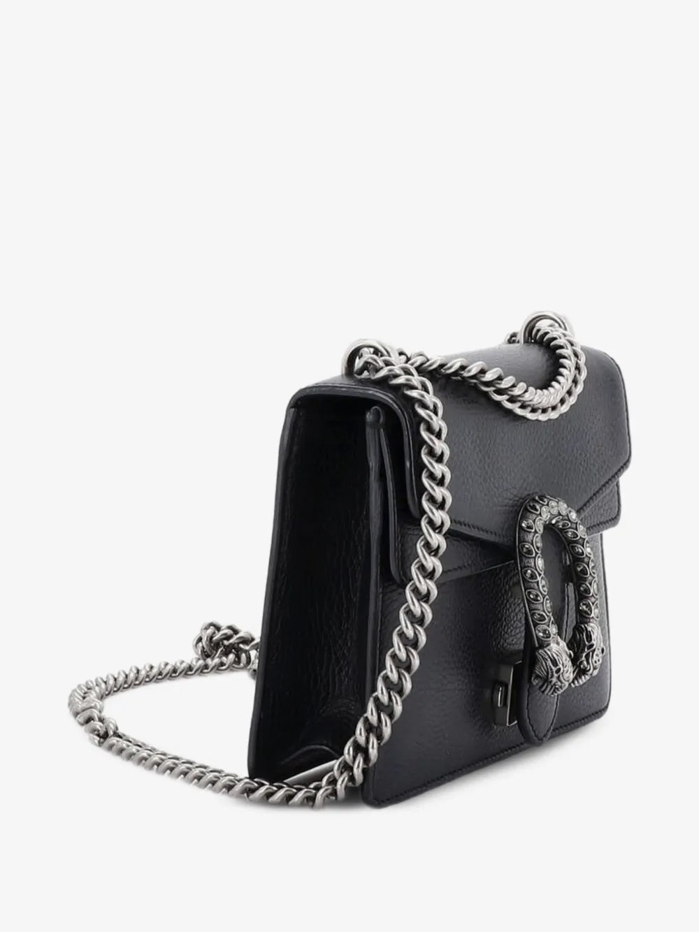 GUCCI DIONYSUS SMALL GRAINED CALFSKIN LEATHER SHOULDER BAG
