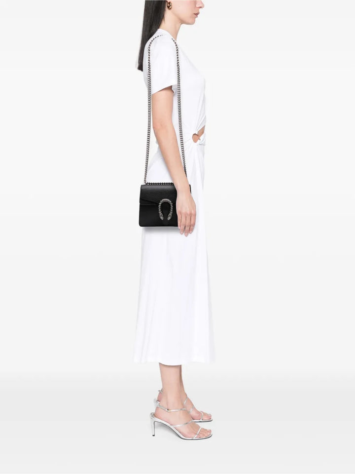 GUCCI DIONYSUS SMALL GRAINED CALFSKIN LEATHER SHOULDER BAG