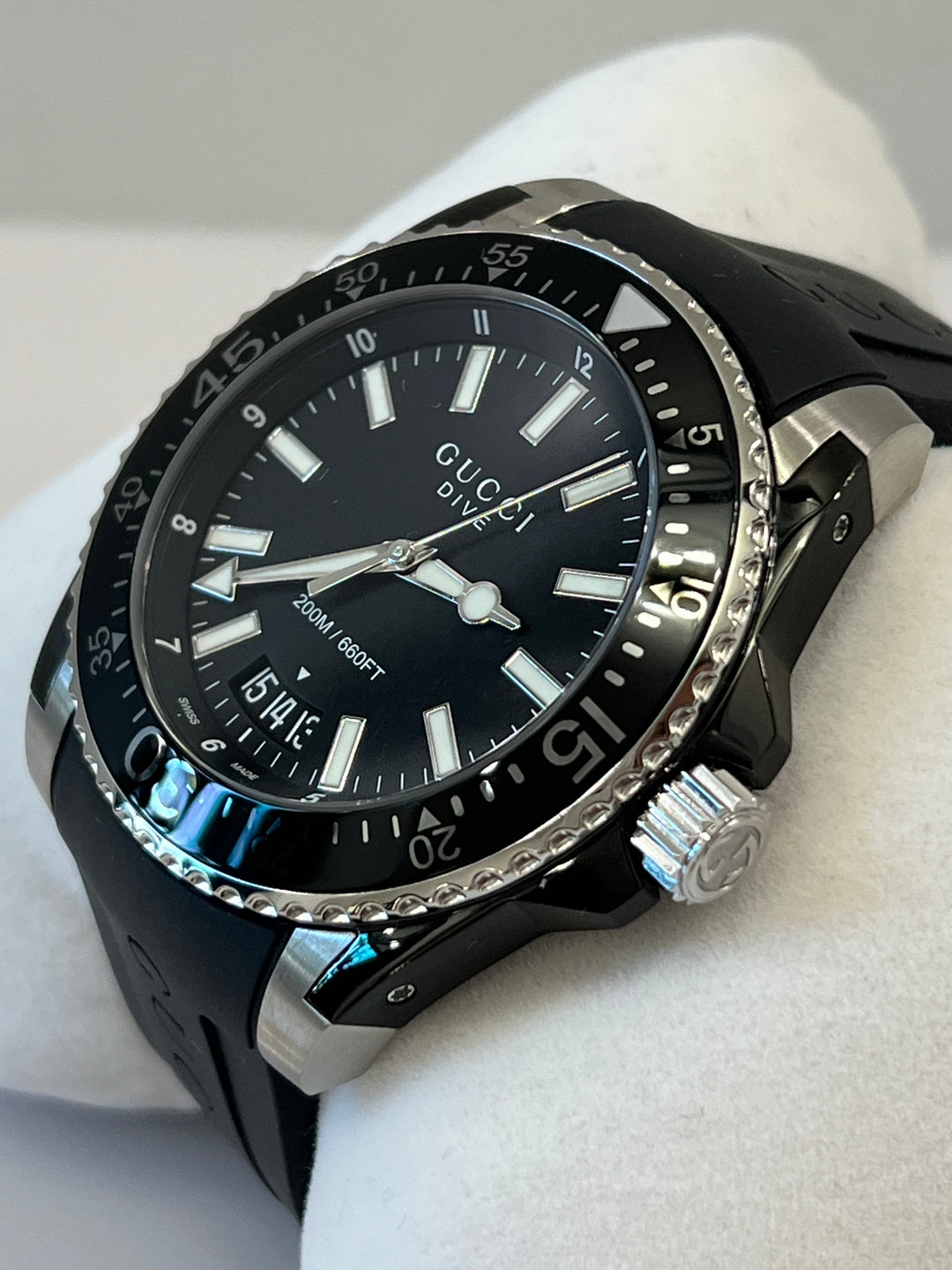 GUCCI G-TIMELESS BLACK CHRONOGRAPH DIAL MEN&