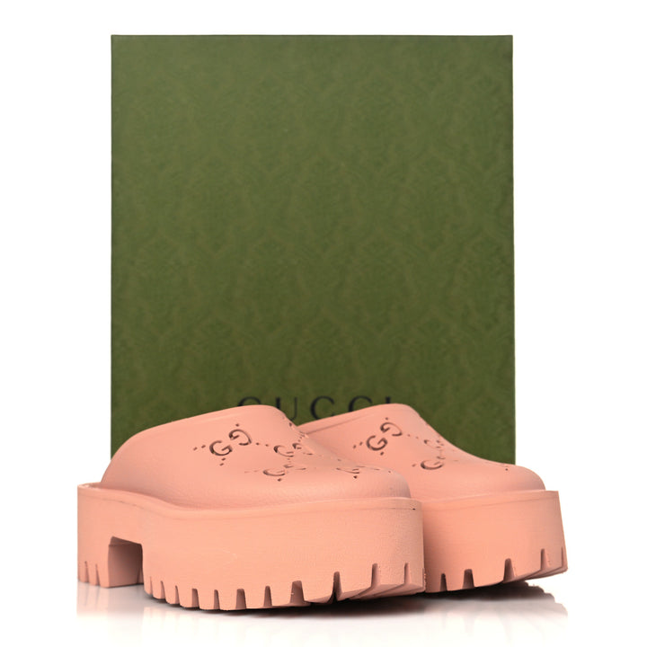 GUCCI ELEA GG LOGO PLATFORM CLOGS