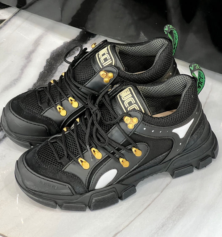 Gucci black flashtrek on sale