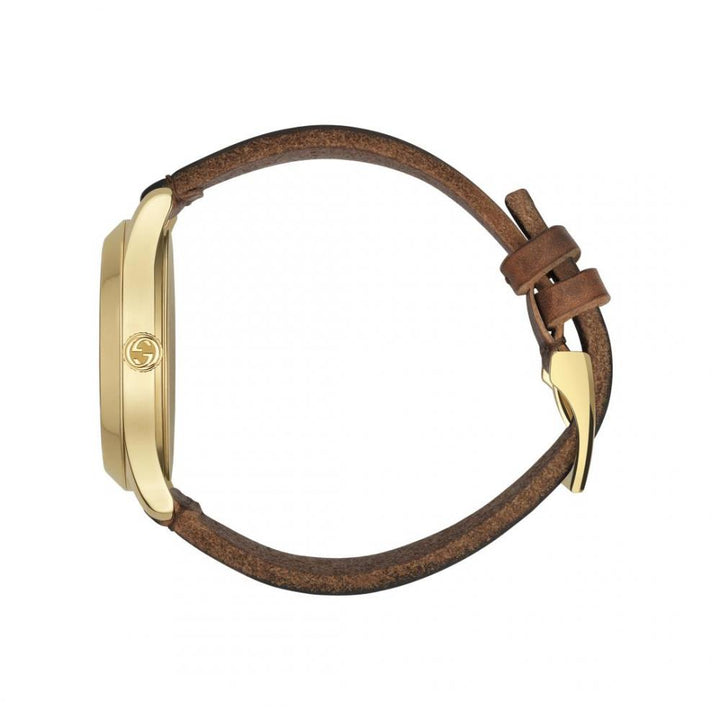 GUCCI G TIMELESS WEB BEE DIAL LEATHER STRAP UNISEX WATCH