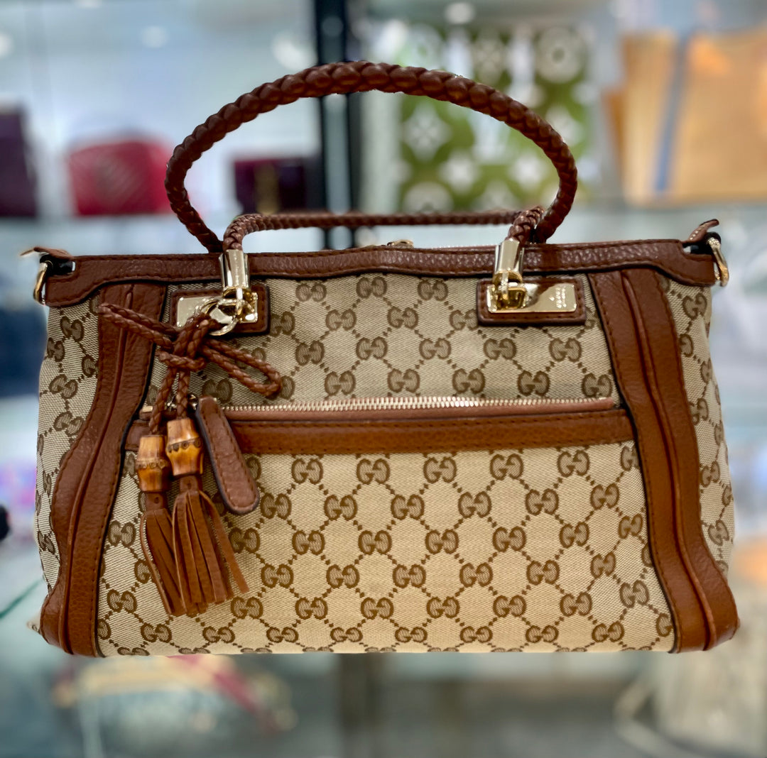 GUCCI GG MONOGRAM SMALL BELLA TOTE BAG