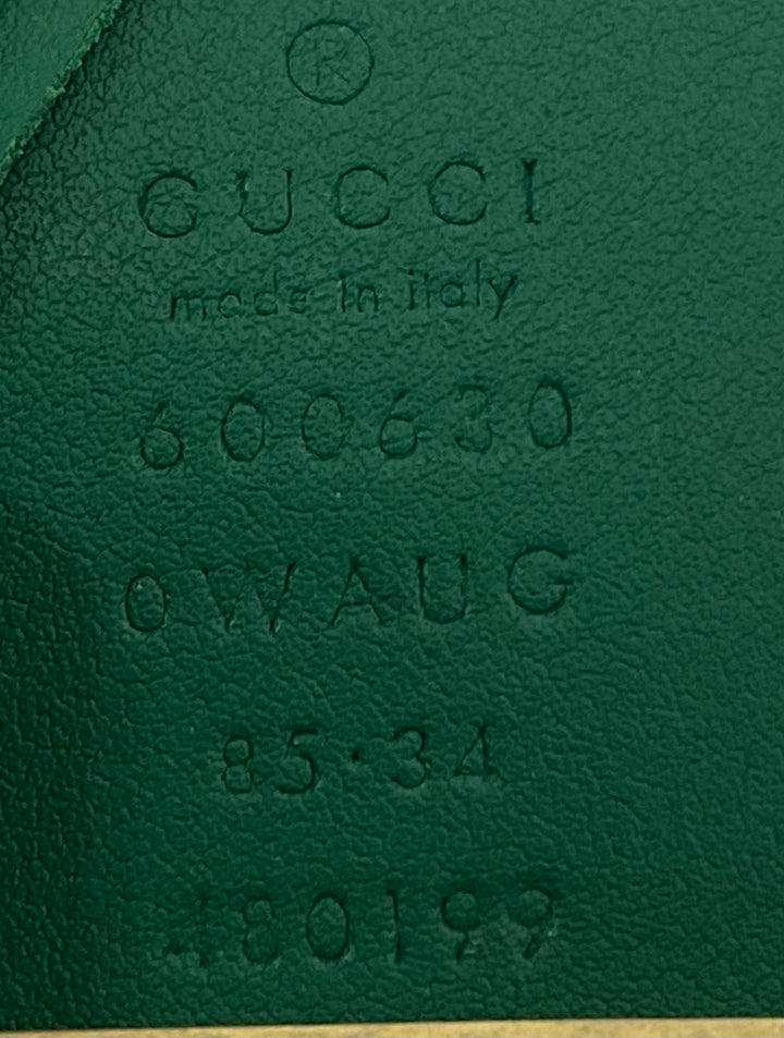 GUCCI GG POURED GLASS CALFSKIN LEATHER BELT