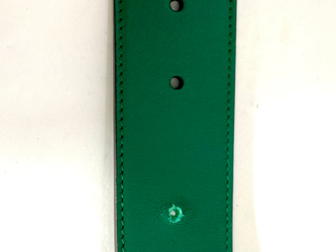 GUCCI GG POURED GLASS CALFSKIN LEATHER BELT