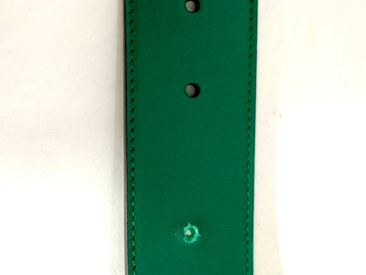 GUCCI GG POURED GLASS CALFSKIN LEATHER BELT