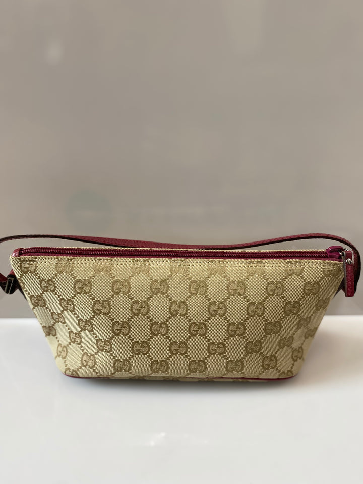 GUCCI GG CANVAS BOAT POCHETTE BAG