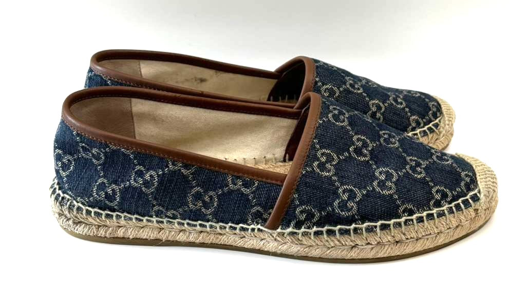 GUCCI GG DENIM PILAR ESPADRILLES