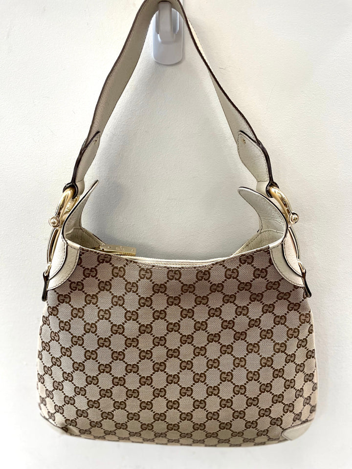 GUCCI GG HORSEBIT CREOLE HOBO BAG