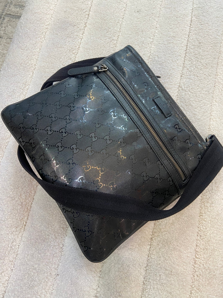 GUCCI GG IMPRIME MONOGRAM MESSENGER CROSSBODY BAG