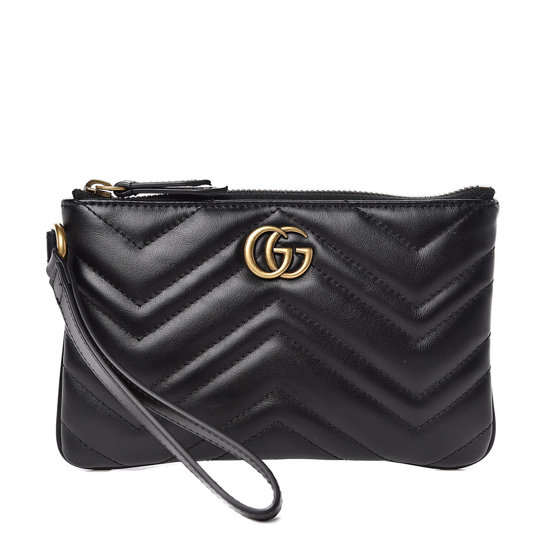 GUCCI GG MARMONT CALFSKIN LEATHER SMALL WEISTLET
