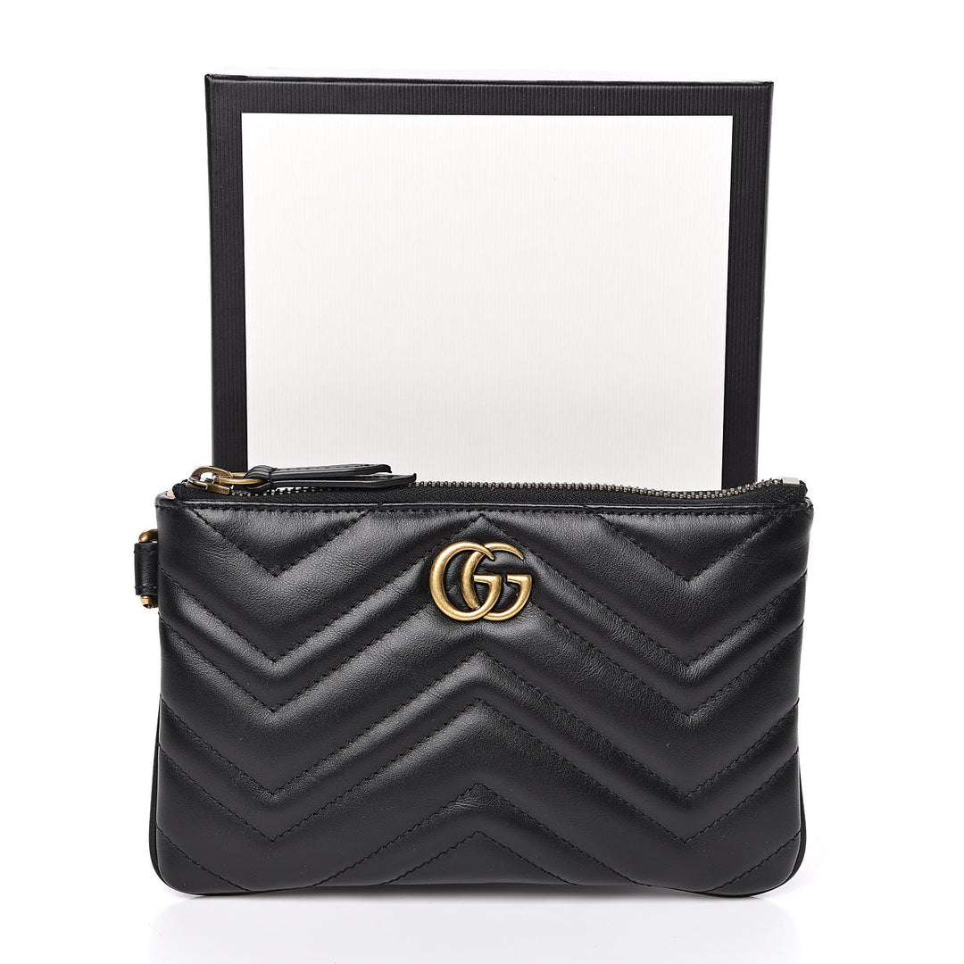 GUCCI GG MARMONT CALFSKIN LEATHER SMALL WEISTLET
