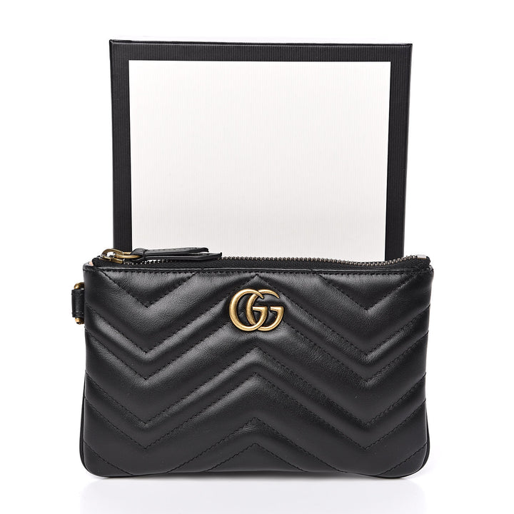 GUCCI GG MARMONT CALFSKIN LEATHER SMALL WEISTLET