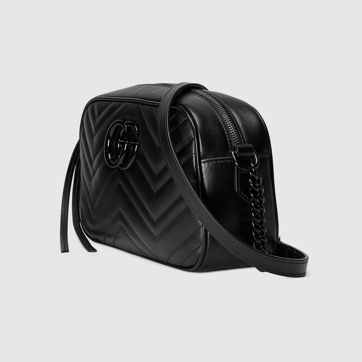 GUCCI GG MARMONT CALFSKIN LEATHER SMALL SHOULDER BAG