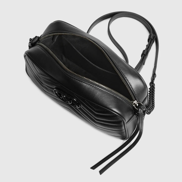 GUCCI GG MARMONT CALFSKIN LEATHER SMALL SHOULDER BAG