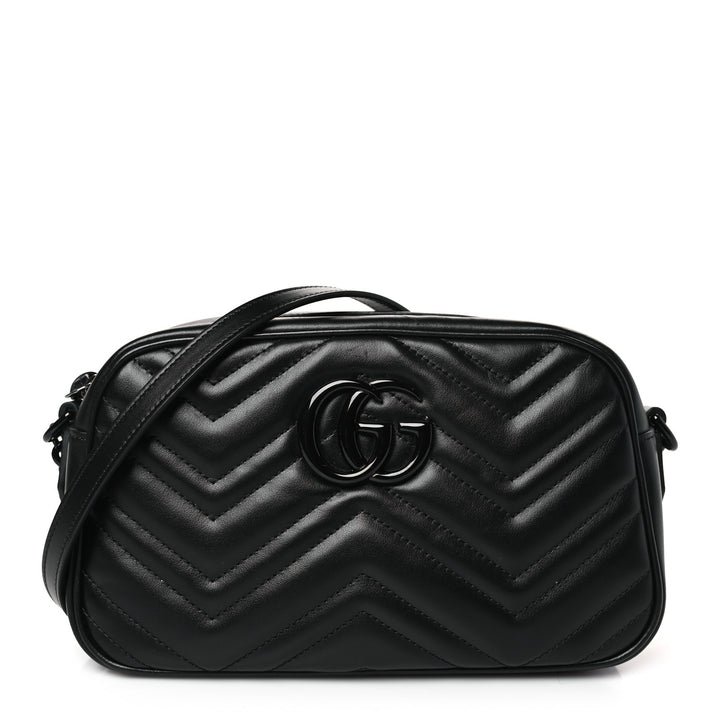 GUCCI GG MARMONT CALFSKIN LEATHER SMALL SHOULDER BAG