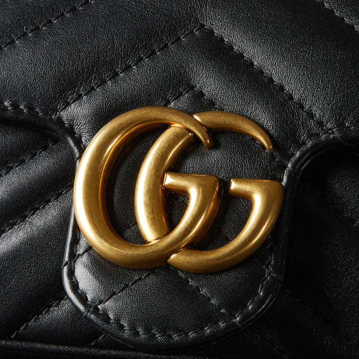 GUCCI GG MARMONT CALFSKIN LEATHER SUPER MINI CHAIN BAG