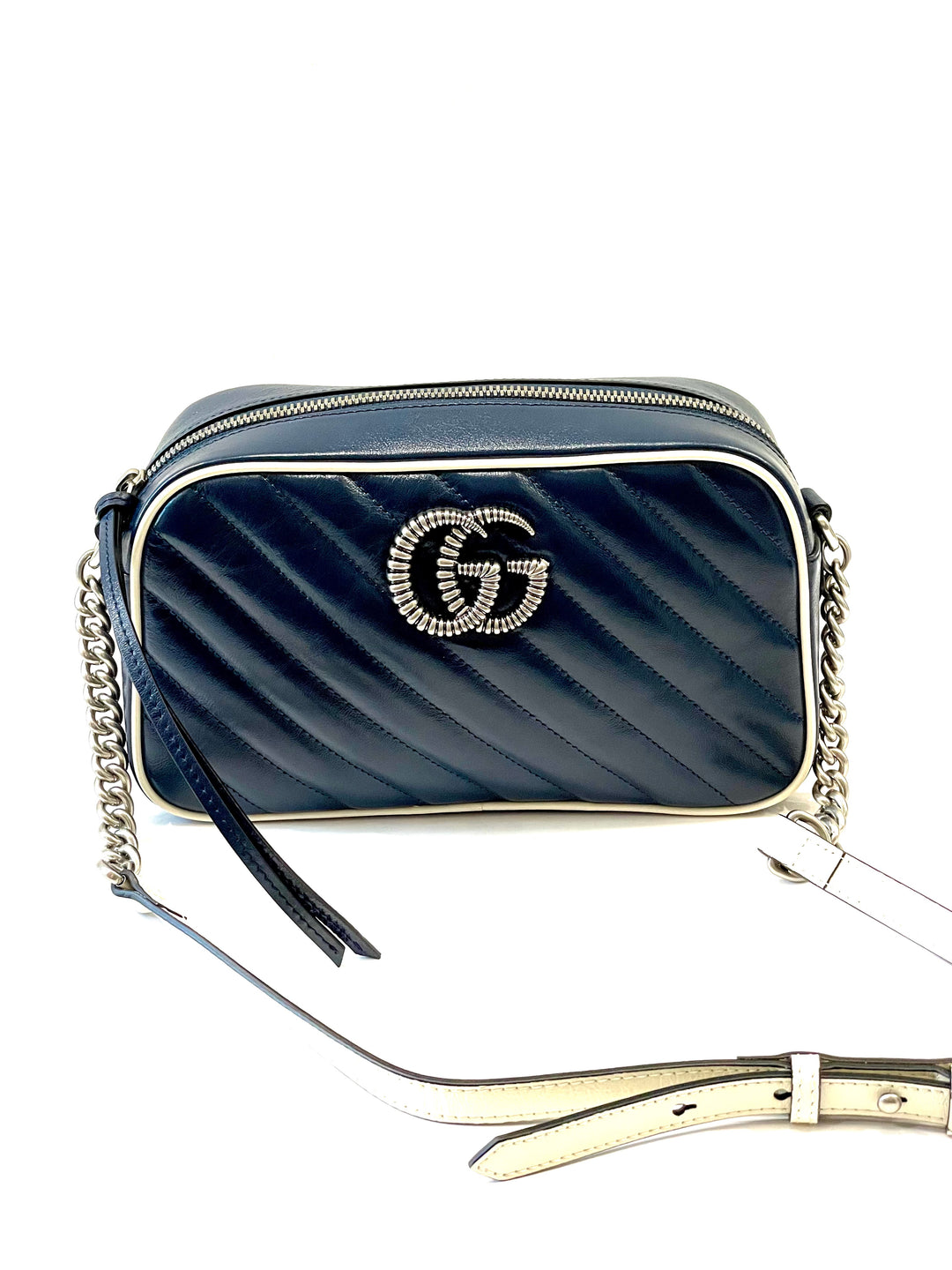GUCCI GG MARMONT LEATHER SMALL SHOULDER BAG