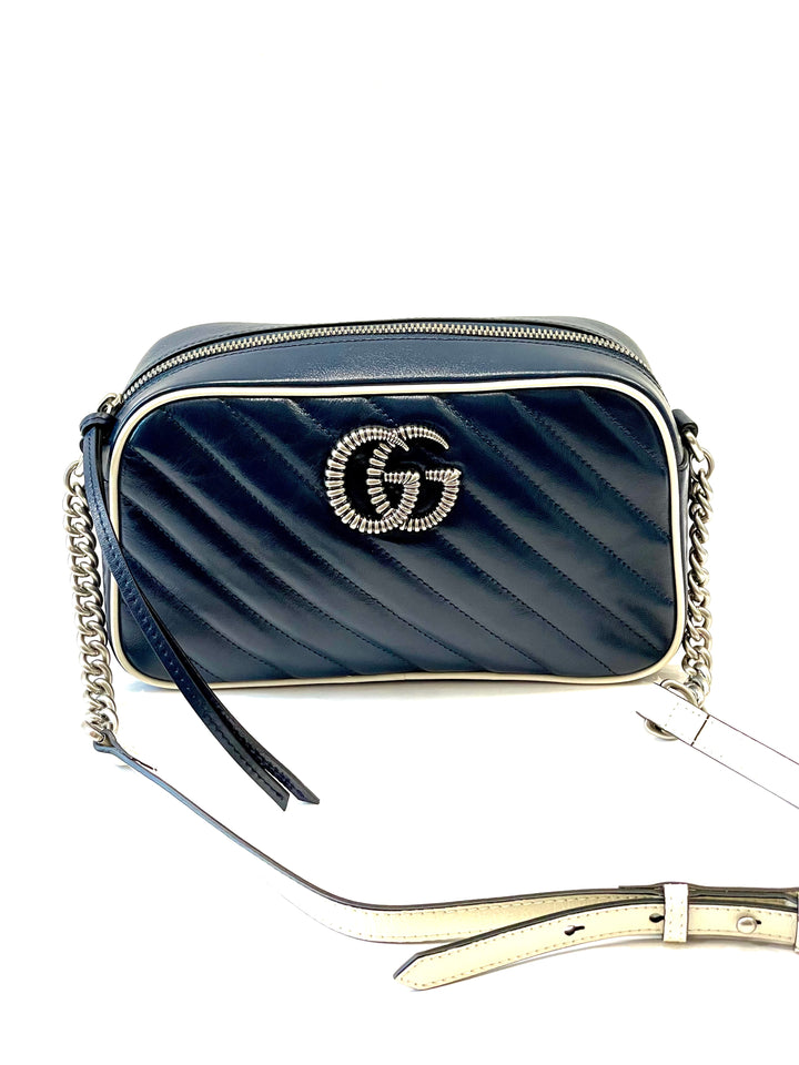 GUCCI GG MARMONT LEATHER SMALL SHOULDER BAG