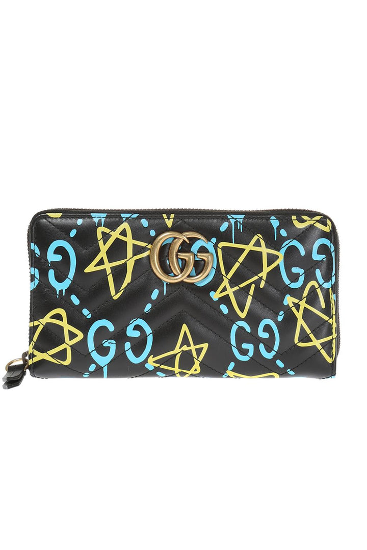 GUCCI GG MARMONT GHOST ZIP AROUND WALLET