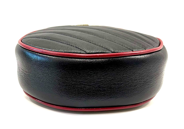 GUCCI GG MARMONT MINI TORCHON ROUND CALFSKIN LEATHER CROSSBODY