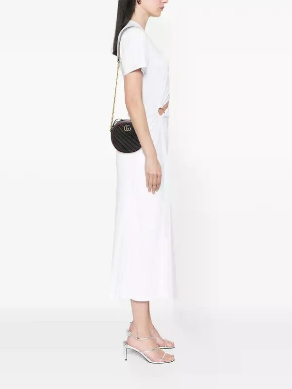 GUCCI GG MARMONT MINI TORCHON ROUND CALFSKIN LEATHER CROSSBODY