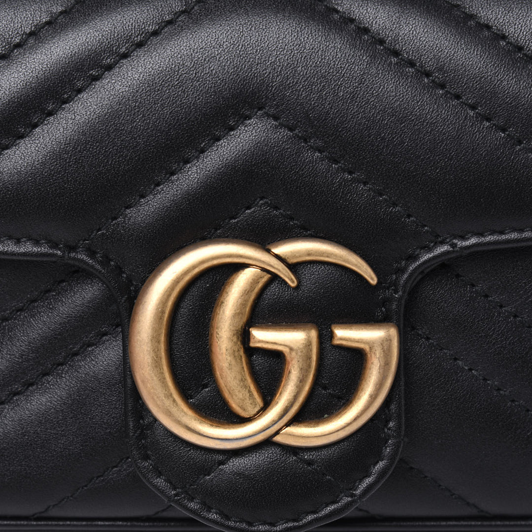 GUCCI GG MARMONT SUPER MINI CALFSKIN LEATHER BAG