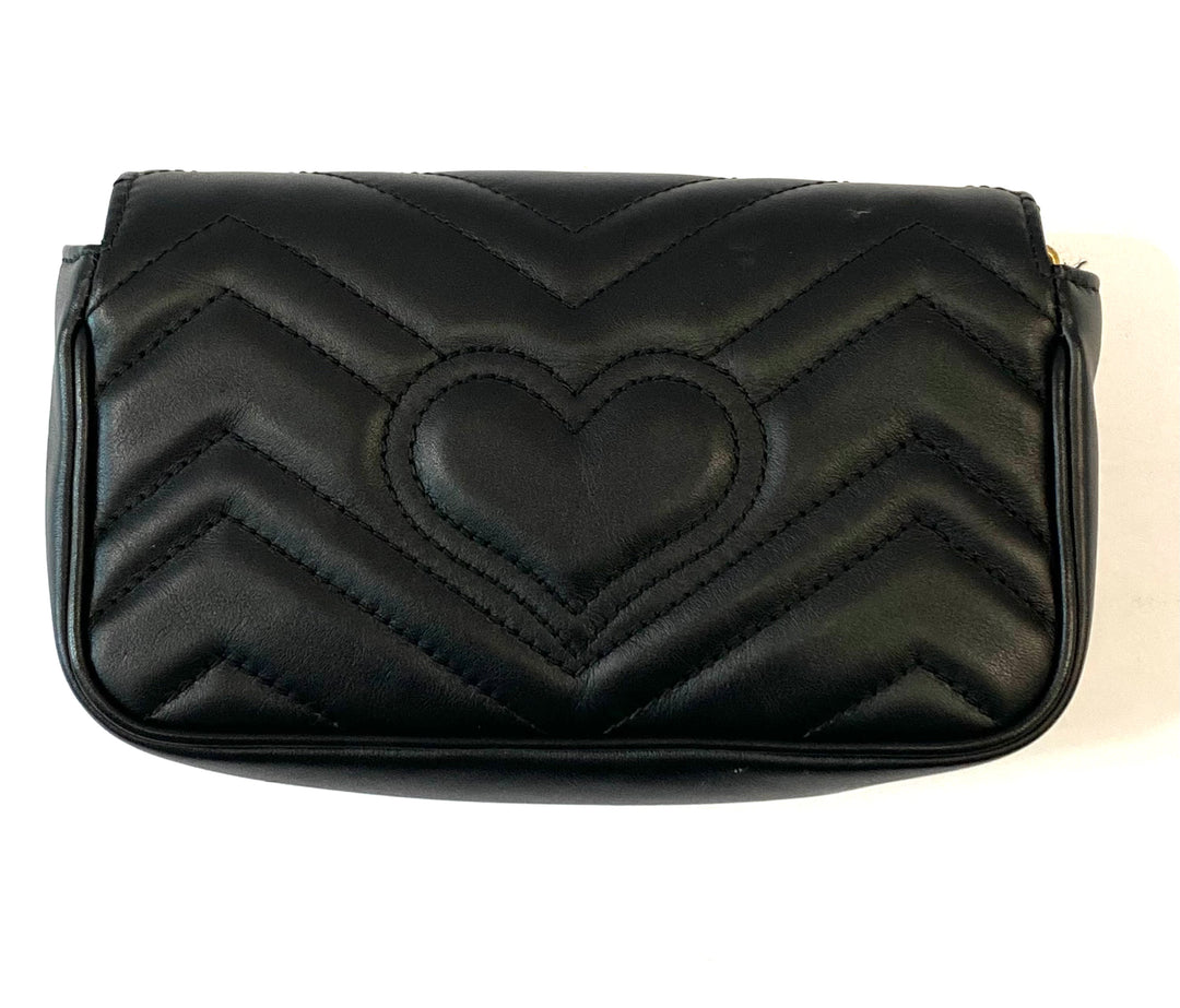 GUCCI GG MARMONT SUPER MINI CALFSKIN LEATHER BAG