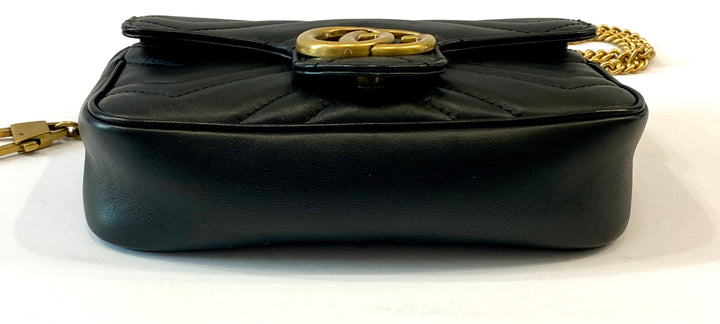 GUCCI GG MARMONT SUPER MINI CALFSKIN LEATHER BAG