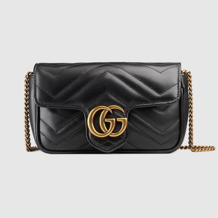 GUCCI GG MARMONT SUPER MINI CALFSKIN LEATHER BAG