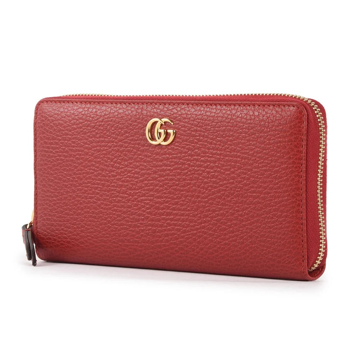 GUCCI GG MARMONT CALFSKIN LEATHER ZIP AROUND WALLET