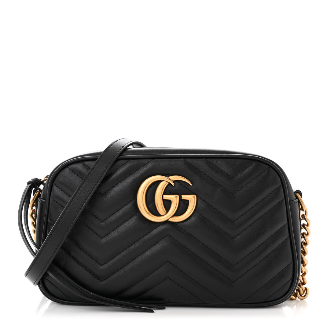 GUCCI GG MARMONT CALFSKIN LEATHER SMALL CROSSBODY BAG