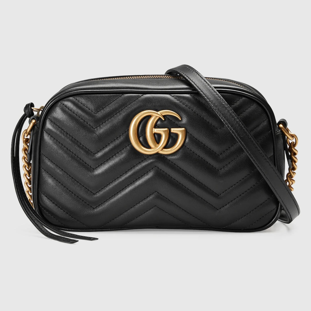 GUCCI GG MARMONT CALFSKIN LEATHER SMALL CROSSBODY BAG