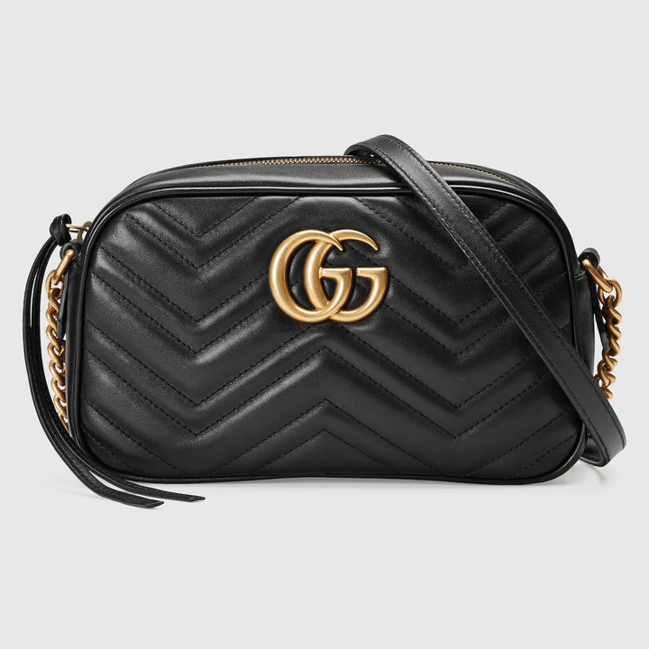 GUCCI GG MARMONT CALFSKIN LEATHER SMALL CROSSBODY BAG