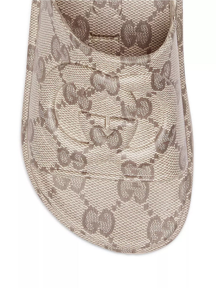 GUCCI GG MONOGRAM MIAMI PLATFORM SLIDES