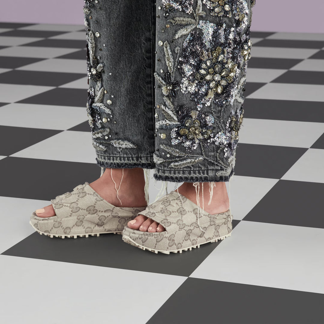 GUCCI GG MONOGRAM MIAMI PLATFORM SLIDES – Caroline's Fashion Luxuries