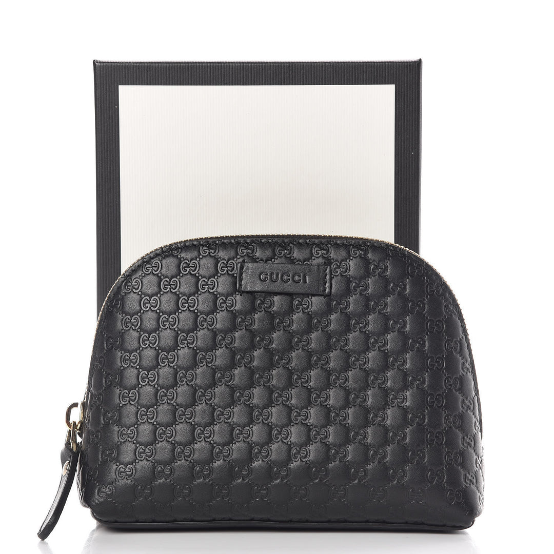 GUCCI GG MICROGUCCISSIMA LEATHER COSMETIC POUCH