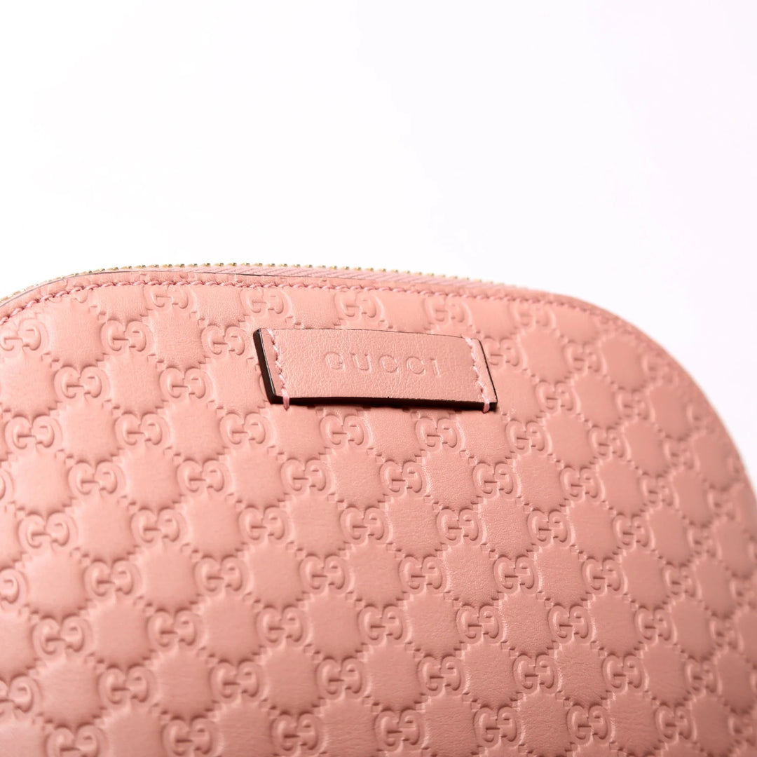 GUCCI GG MICROGUCCISSIMA LEATHER COSMETIC POUCH