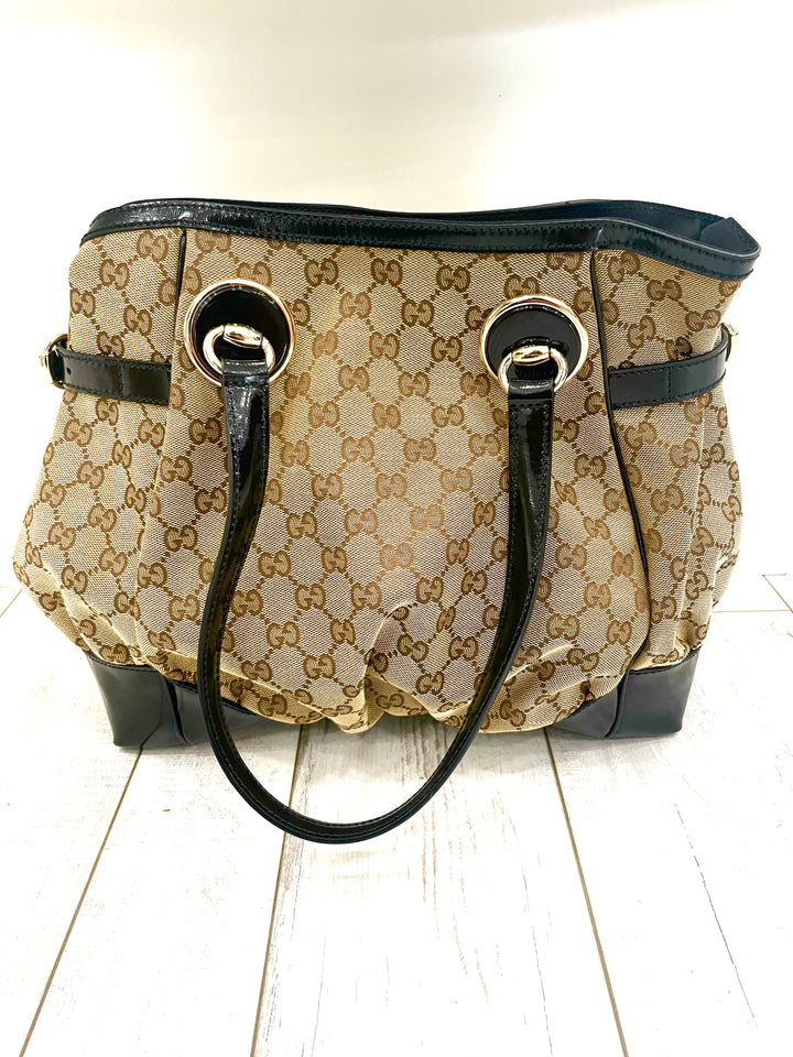GUCCI GG MONOGRAM FULL MOON TOTE BAG