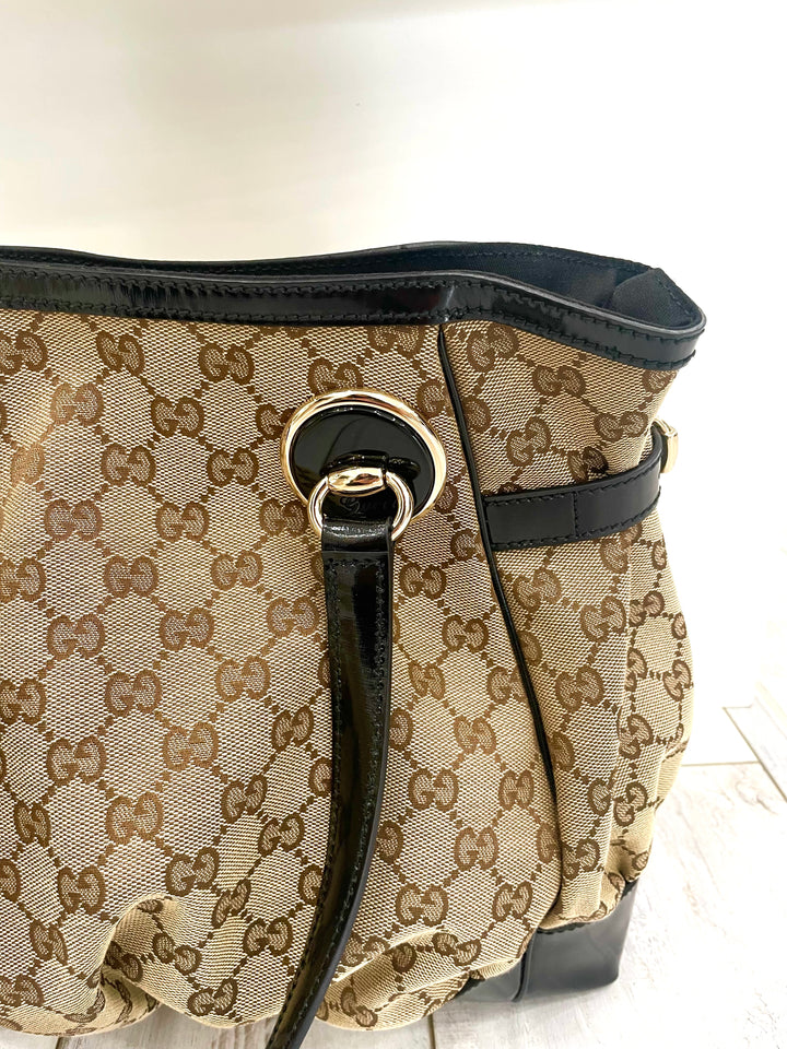 GUCCI GG MONOGRAM FULL MOON TOTE BAG