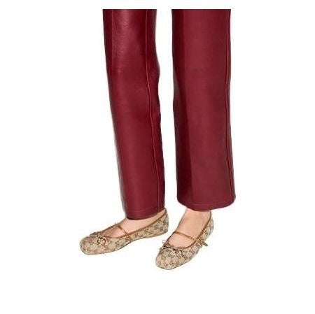 GUCCI GG MONOGRAM HORSEBIT MARY-JANE BALLET FLATS