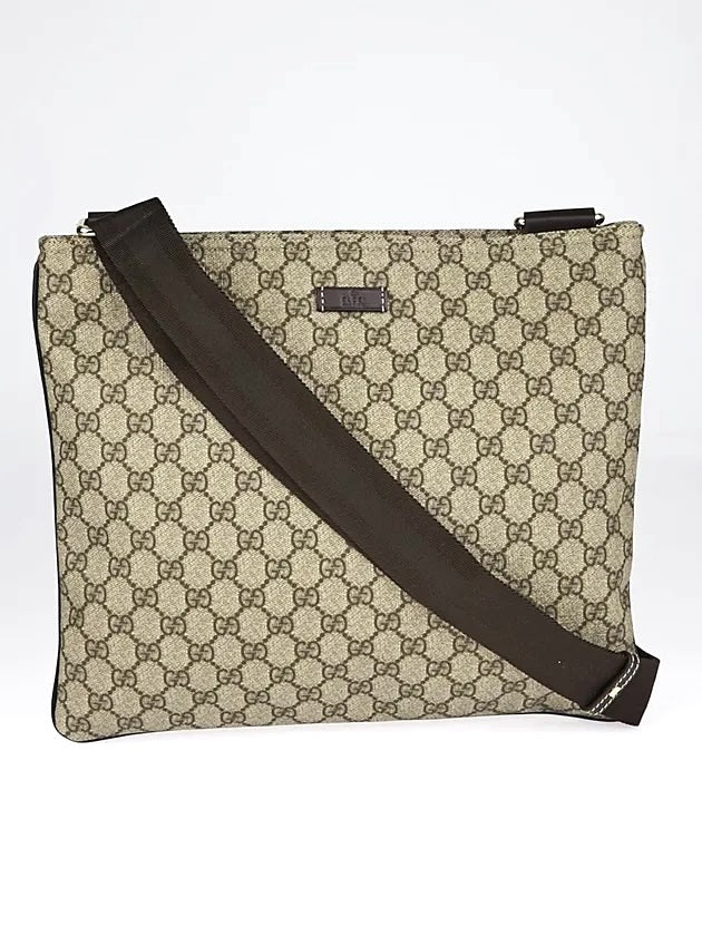 GUCCI GG MONOGRAM COATED CANVAS LARGE MESSENGER BAG