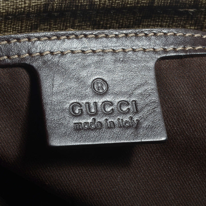 GUCCI GG MONOGRAM COATED CANVAS LARGE MESSENGER BAG